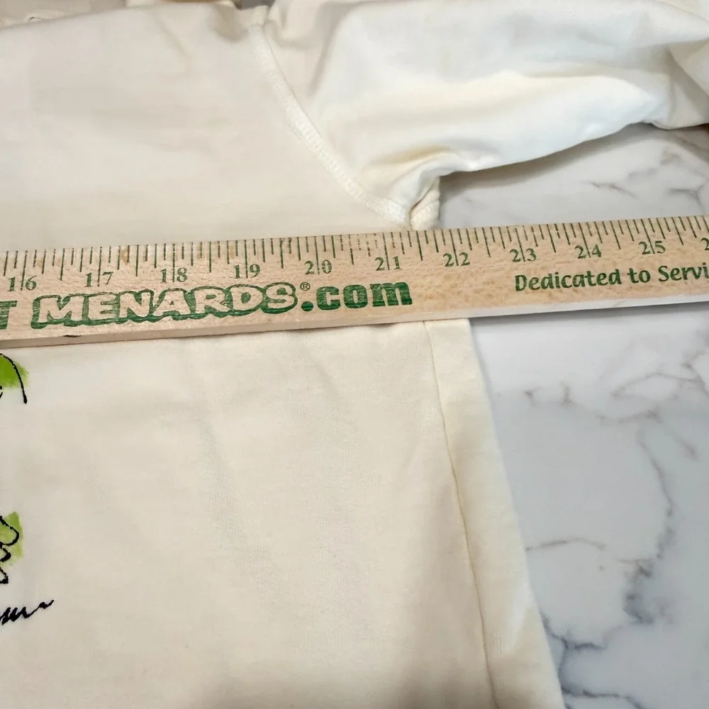 CMC Color Me Cotton Sea Turtle Print Sweatshirt XL Cream Beach Coastal USA Artsy - Picture 9 of 10